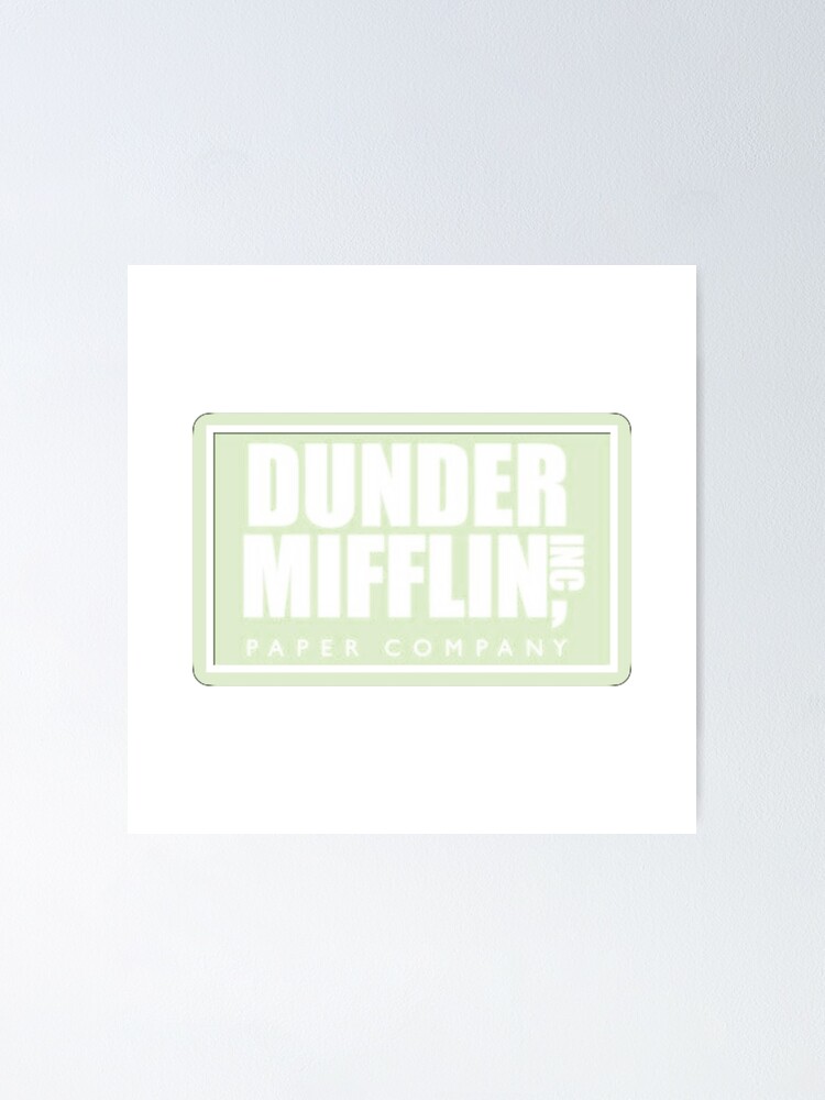 green-dunder-mifflin-logo-poster-by-designsbymadz-redbubble