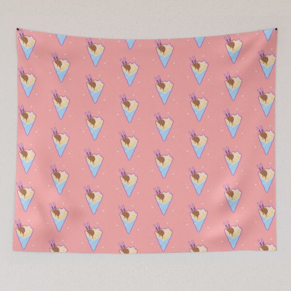Item preview, Chocolate ice cream chantilly and banana crepe pixel art designed and sold by Nayala-Art.