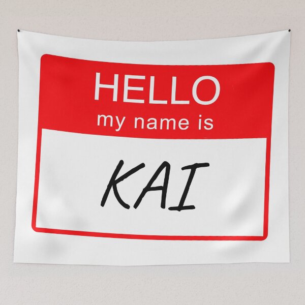 Item preview, Hello My Name Is Kai Name Tag Custom Personalised Design  designed and sold by CreatedbyJR.