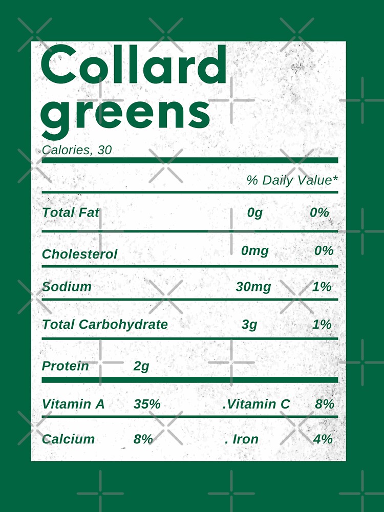 "Funny collard greens thanksgiving nutrition facts " Tshirt by otribes