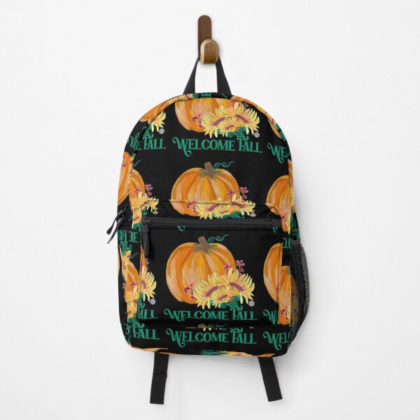 Item preview, Welcome Fall Pumpkin and Sunflowers Original Art designed and sold by RobinetteArt.