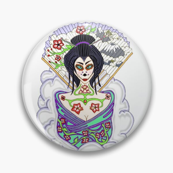 Item preview, Geisha Sugar Skull designed and sold by J-CCreations.