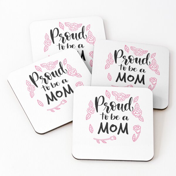 Item preview, "Proud To Be A Mom" cute lettering with white backround designed and sold by Art Wear Nation.