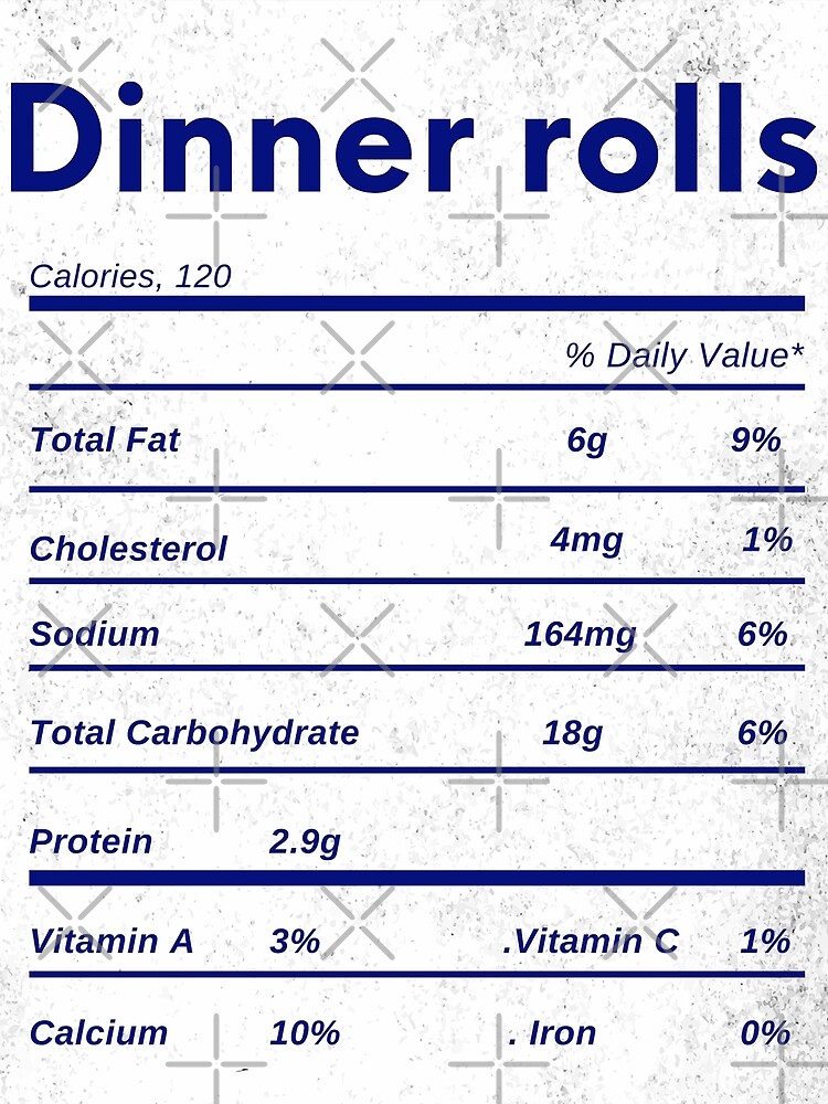 "Funny dinner rolls thanksgiving nutrition facts " Art Print for Sale