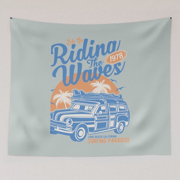 Item preview, Riding the waves, surfing paradise - Awesome surfing lover Gift designed and sold by Teenation9.