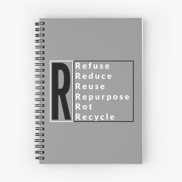 Item preview, Refuse Reduce Reuse Repurpose Rot Recycle designed and sold by Lazy Dad Creations.