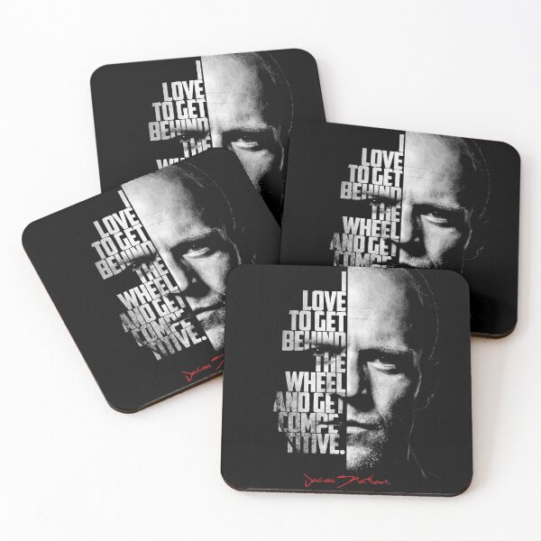 Item preview, Black and white Jason Statham quote. designed and sold by Enea Kelo.