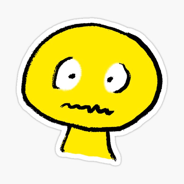 Cursed Emoji: Fear Sticker for Sale by Lane-P-Art