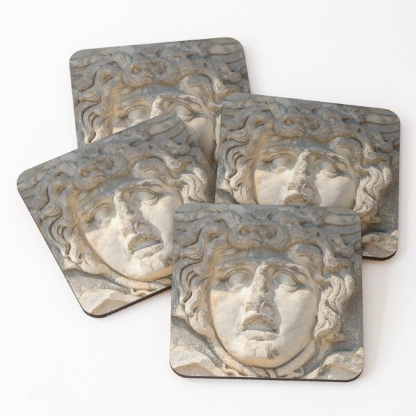 Item preview, Man face - Ancient Greek relief  - wall carving - Temple of Apollo designed and sold by VadimK.