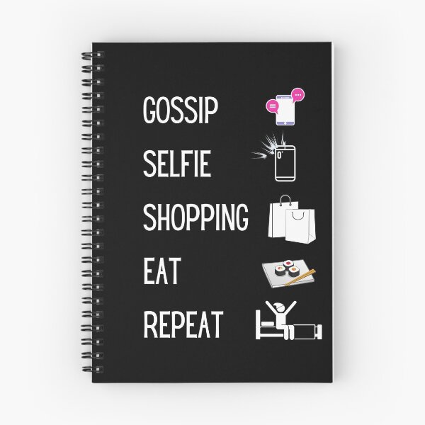 Artikelvorschau, Gossip Selfie Shopping Eat Repeat entworfen und verkauft von WildestSeasons.