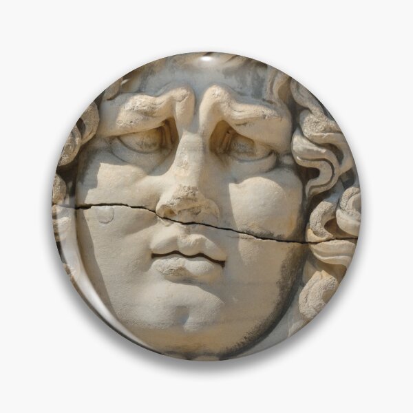 Item preview, Head of man in the Temple of Apollo - Ancient Greek relief  - wall carving designed and sold by VadimK.