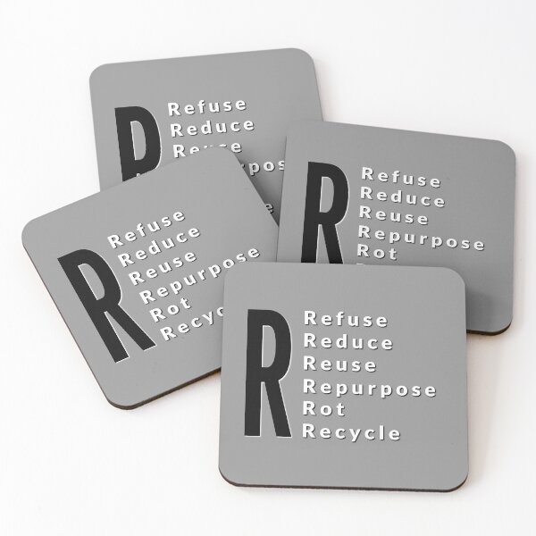 Item preview, Refuse Reduce Reuse Repurpose Rot Recycle Shadow designed and sold by Lazy Dad Creations.