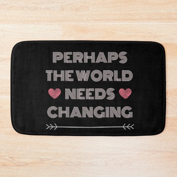 Item preview, Perhaps the world needs changing | Enola Holmes quote black and white designed and sold by BloompodDesigns.