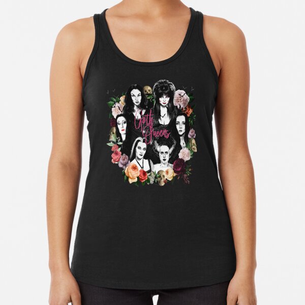 Goth Queens - Elvira, Vampira, Lily, Morticia, Frankenstein Racerback Tank Top