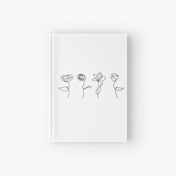 Minimalistic flowers Hardcover Journal