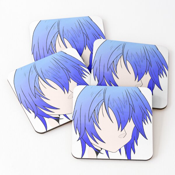 Item preview, Manga woman's drawing blue designed and sold by Jess-Xs.