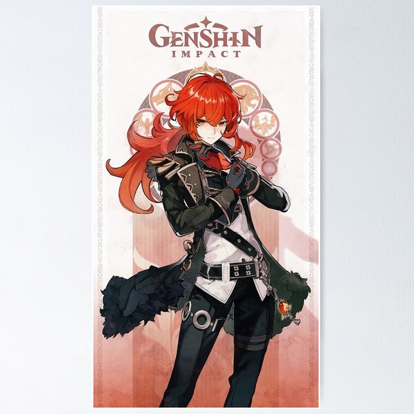 Item preview, Diluc Genshin Impact designed and sold by Saikishop.