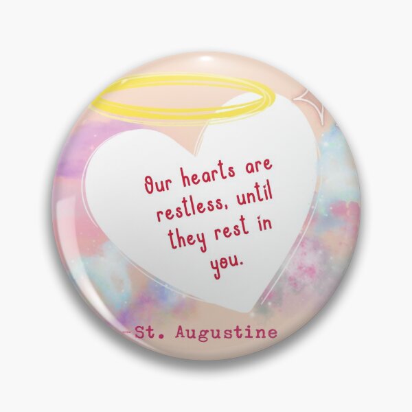 Item preview, Saint Augustine Our hearts are restless quote designed and sold by SabrinaM77.