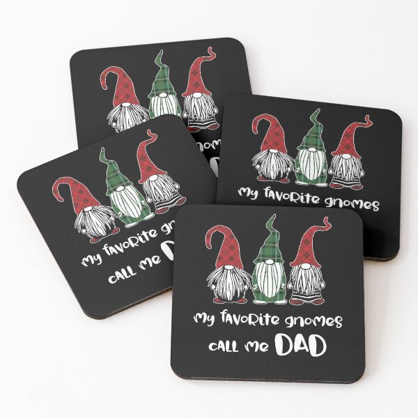 Item preview, My Favorite Gnomes Call Me Dad Christmas Matching Daddy Gift Funny Gnomes In Plaid Hats designed and sold by FunnySunny T-Shirts.