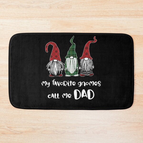 Item preview, My Favorite Gnomes Call Me Dad Christmas Matching Daddy Gift Funny Gnomes In Plaid Hats designed and sold by FunnySunny T-Shirts.