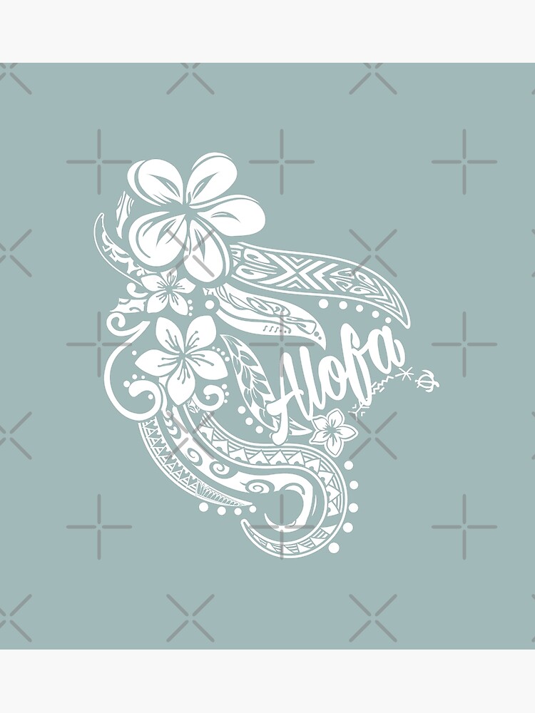 "Samoan White Alofa Design" Poster for Sale by sunnthreads Redbubble