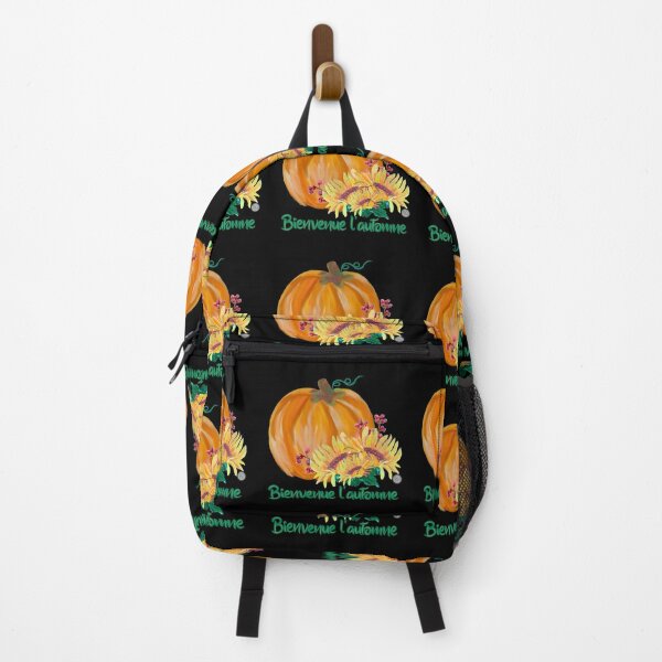Item preview, Welcome Fall Pumpkin and Sunflowers Original Art - French designed and sold by RobinetteArt.