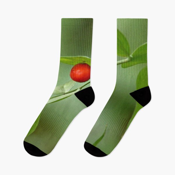 Item preview, Red Berry Branch Plant Leaves designed and sold by Anna Lemos.