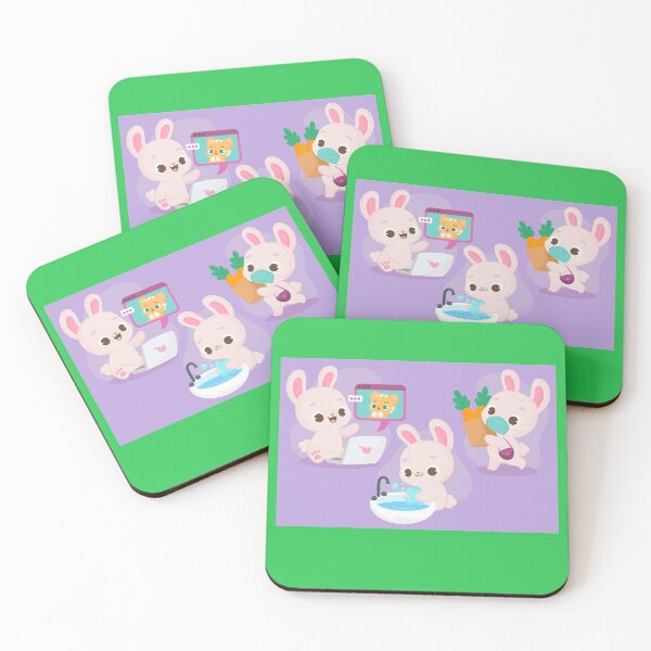 Item preview, Cute Animals Pattern in Covid19 designed and sold by RheanaDesigns.