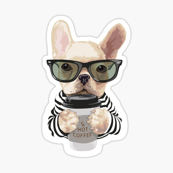 Vista previa del artículo con la obra «Pug de café», diseñado y vendido por urban-color.
