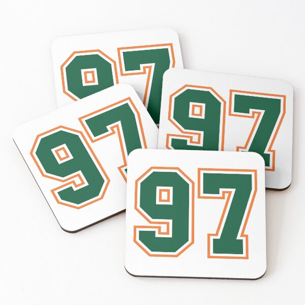 Item preview, Green And Orange Jersey 97 Number. Number ninety-seven Straight From Miami designed and sold by Urosek.