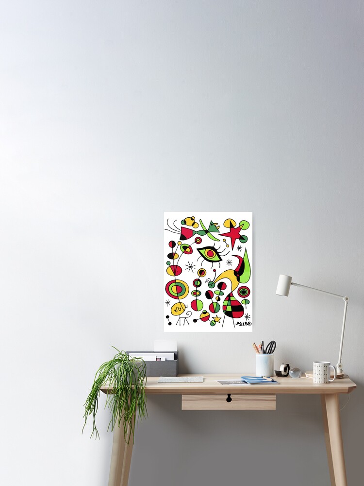 Joan Miro Peces De Colores (Colorful Fish ) Artwork for Posters Tshirts  Prints Men Women Kids Wallpaper by ARTORAMA SHOP