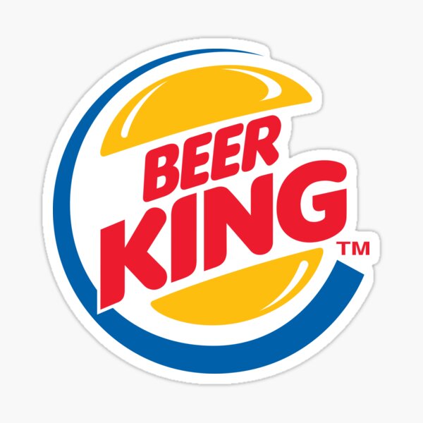 "Beer King Perfect Piece For Drinking Friends And Beer Fans" Sticker