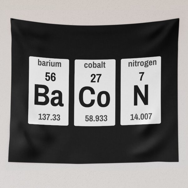 Item preview, BACON - Geeky Periodic Table designed and sold by ProtonProject.