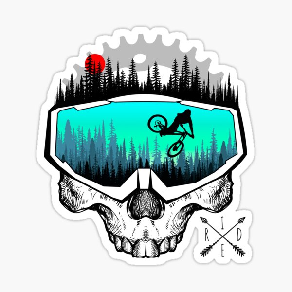 Maskskull MTB Sticker for Sale by 1spacefrog