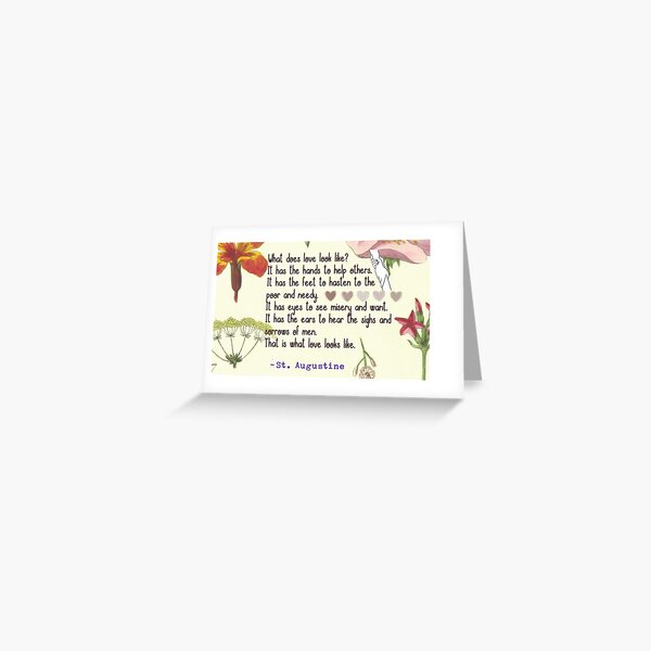 Item preview, Saint Augustine quote What does love look like? designed and sold by SabrinaM77.