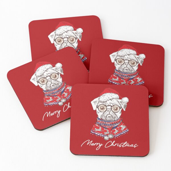 Item preview, Pug Santa Merry Christmas Outfit Dog Lovers Funny Xmas Gift  designed and sold by FunnySunny T-Shirts.
