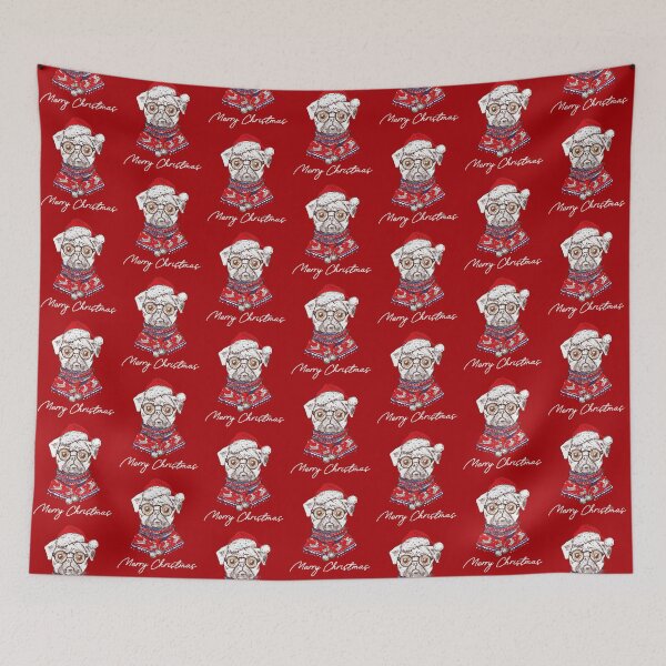 Item preview, Pug Santa Merry Christmas Outfit Dog Lovers Funny Xmas Gift  designed and sold by FunnySunny T-Shirts.