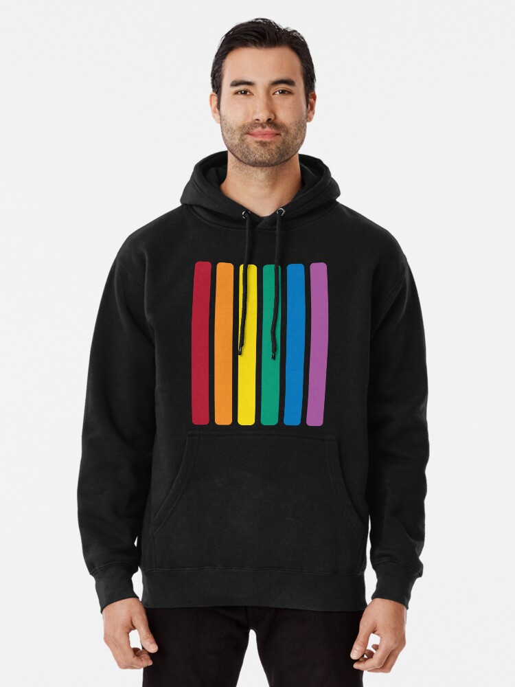 red yellow green and blue hoodie