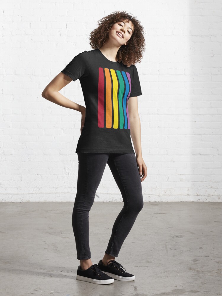  Rainbow Design - Red,Yellow,Pink,Green,Orange,Purple & Blue  Long Sleeve T-Shirt : Clothing, Shoes & Jewelry