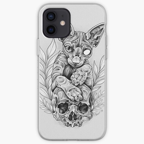 Blackwork Sphynx iPhone Flexible Hülle