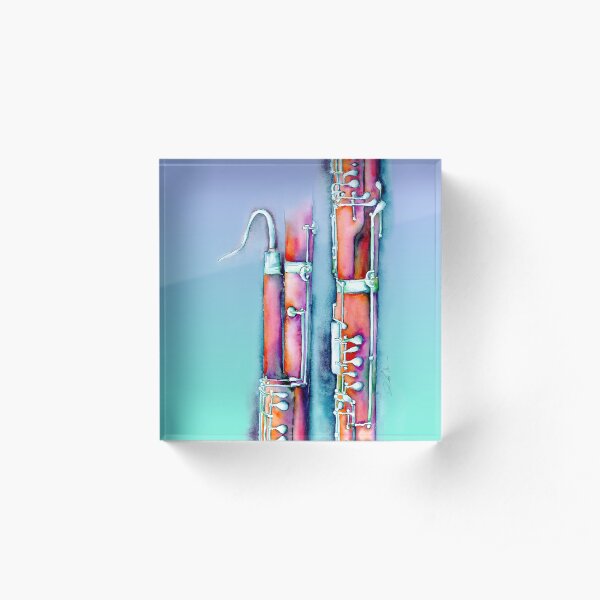 Colorful Bassoon Acrylic Block