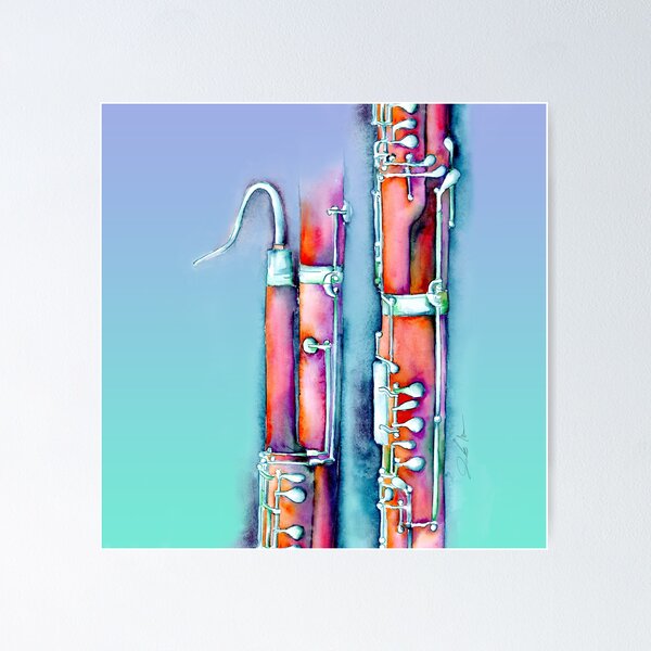 Colorful Bassoon Poster