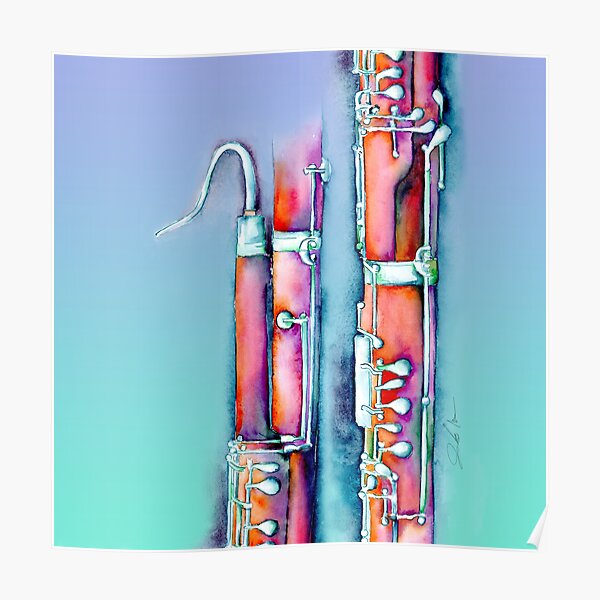 Colorful Bassoon Poster