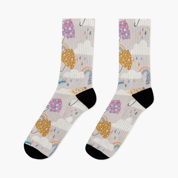 Item preview, Spring Rain on Grey designed and sold by latheandquill.