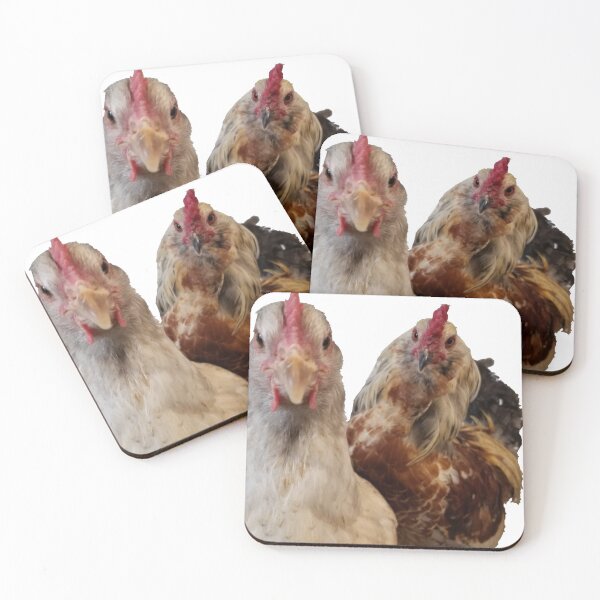 Item preview, Pair of nosy chickens designed and sold by Lori Clough.