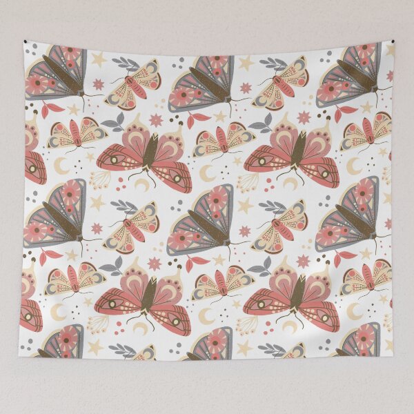 Item preview, Moths Flying designed and sold by ChloesNook.