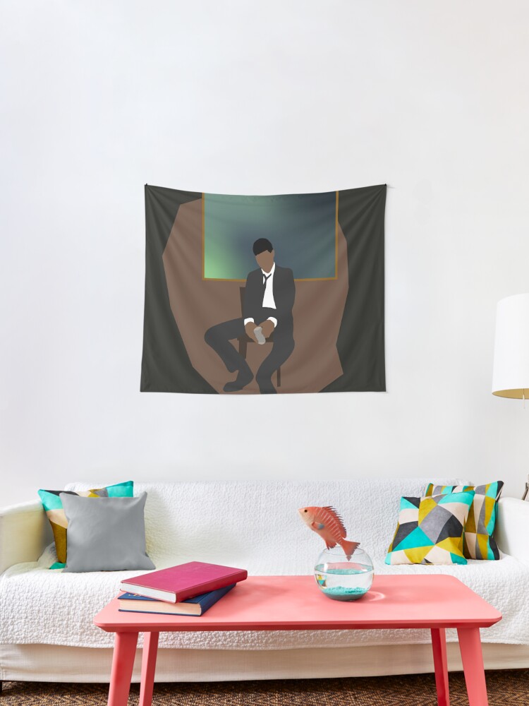 Man On The Moon 2 Minimal Album Cover Tapestry By Simonneedham Redbubble