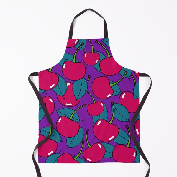 Item preview, Bright Cherries + Leaves Pattern (purple) designed and sold by CTADesigns.