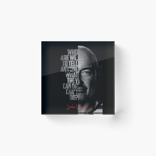 Item preview, Black and white John Locke Lost tv show quote poster designed and sold by Enea Kelo.