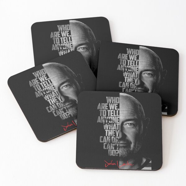Item preview, Black and white John Locke Lost tv show quote poster designed and sold by Enea Kelo.